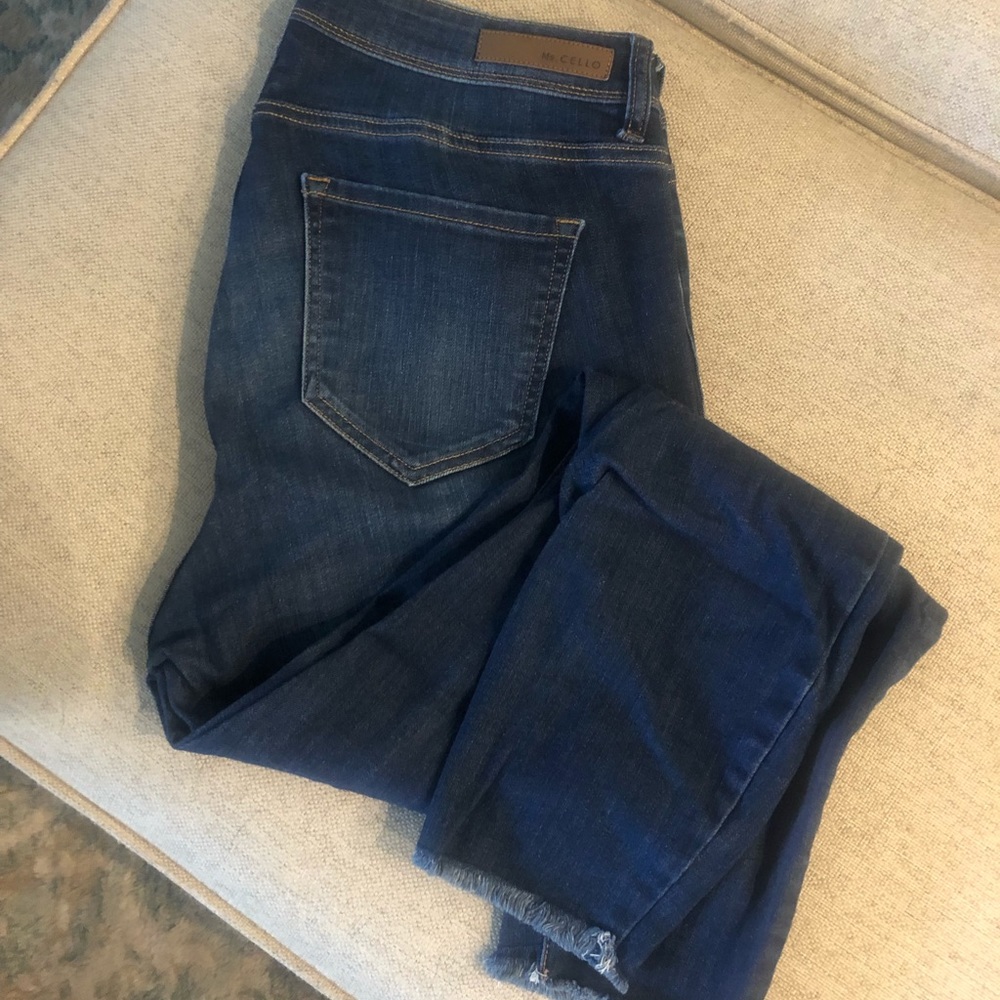 New, Cello Skinny Jeans, Raw Hem